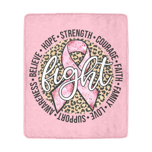 Fight breast cancer Blanket 50x60 Ultra-Soft Micro Fleece Blanket 50"x60"