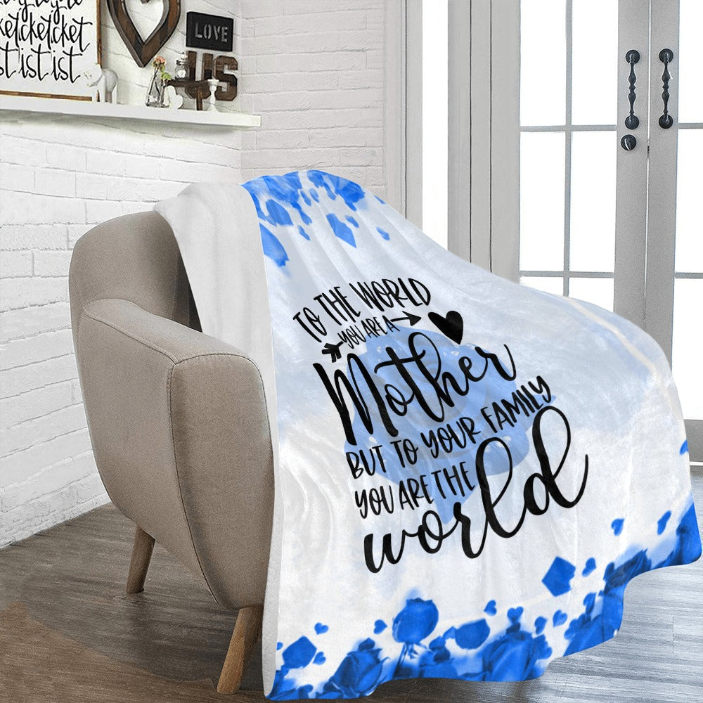 To The World Blanket BLue Ultra-Soft Micro Fleece Blanket 60"x80"