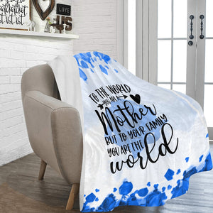 To The World Blanket BLue Ultra-Soft Micro Fleece Blanket 60"x80"